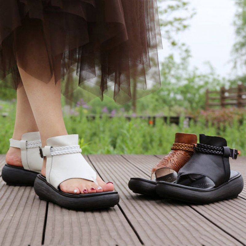 Sommer Clip Toe Rom Platform Sandaler