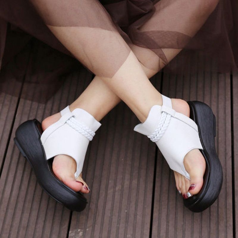 Sommer Clip Toe Rom Platform Sandaler