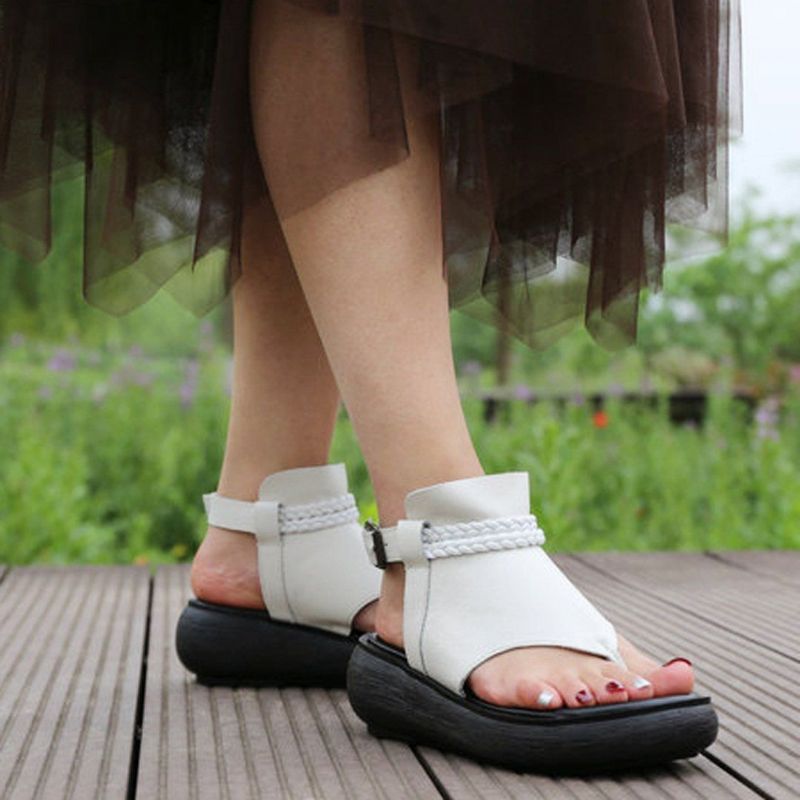 Sommer Clip Toe Rom Platform Sandaler