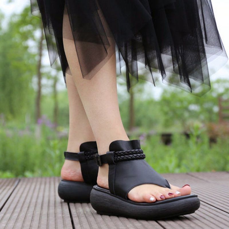 Sommer Clip Toe Rom Platform Sandaler