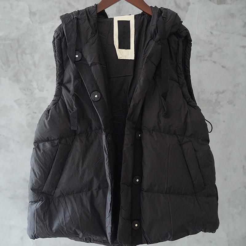 Retro Casual Hooded Botton Down Vest