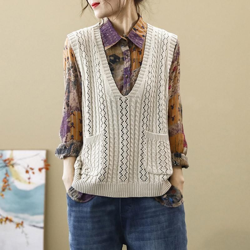 V-hals Hulet Retro Sweater Vest