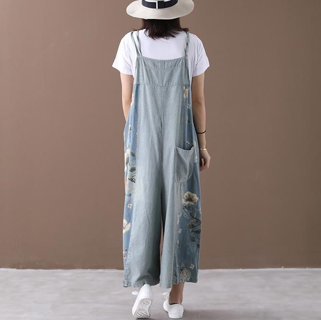 Casual Loose Printede Pockets Shift Jumpsuits