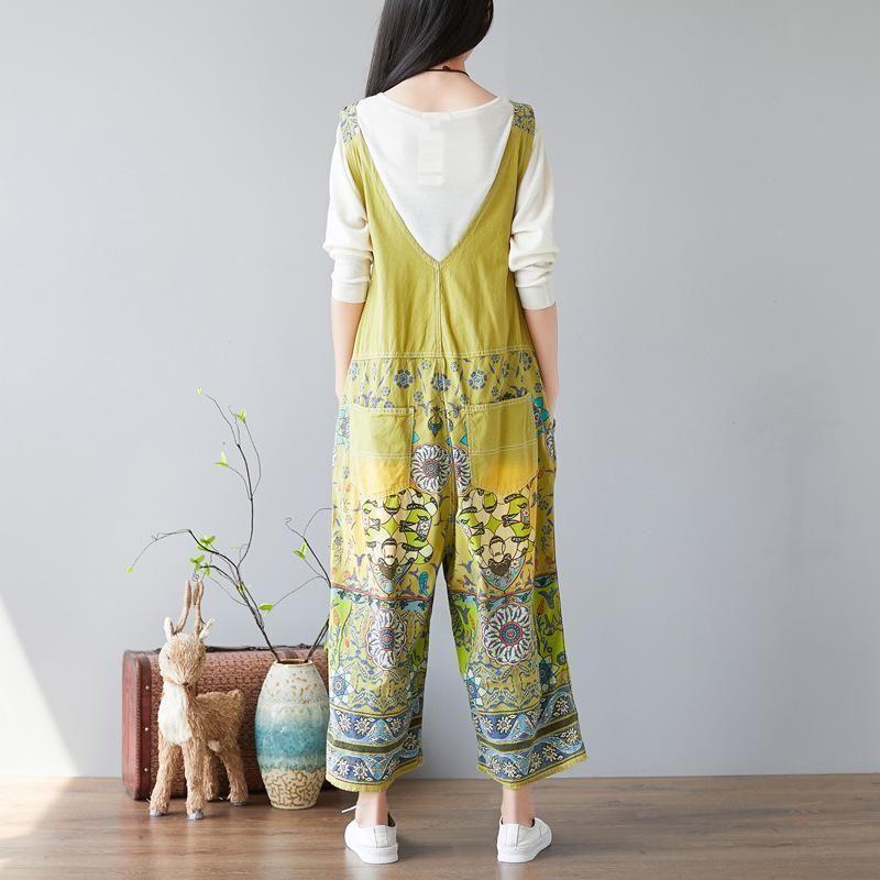 Dame Floral Bib Overall Jumpsuits