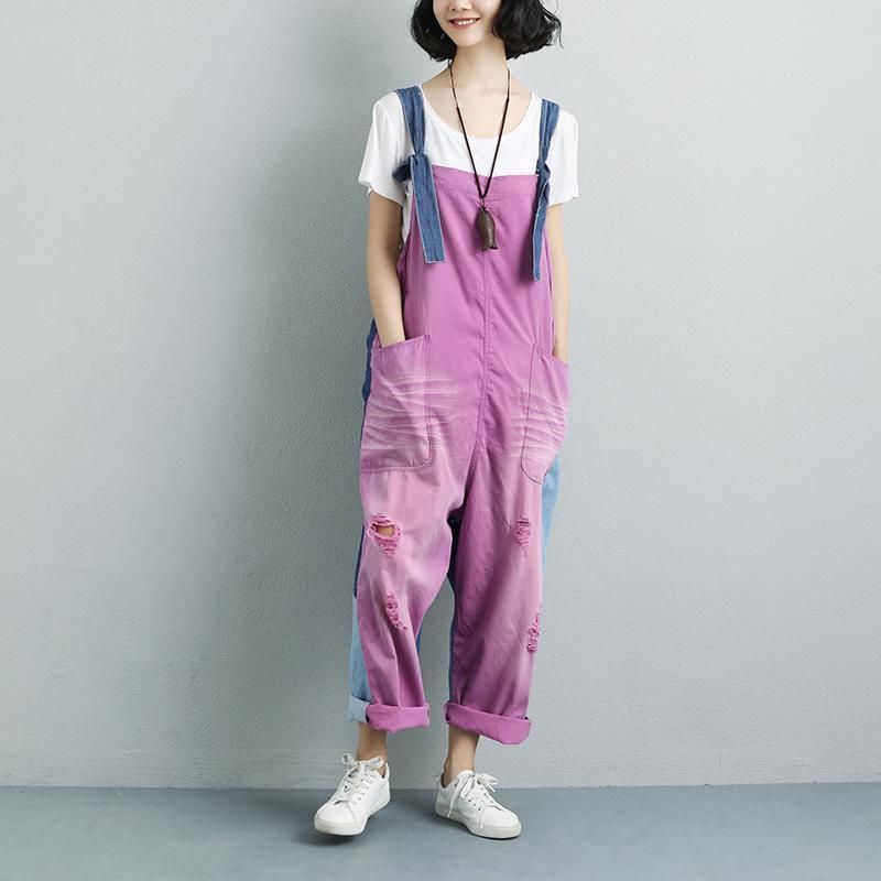 Dame Sommerlommer Modebroderede Jumpsuits