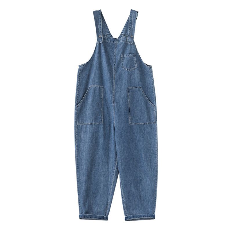 Kvinder Casual Spring Bomuld Denim Løs Jumpsuit