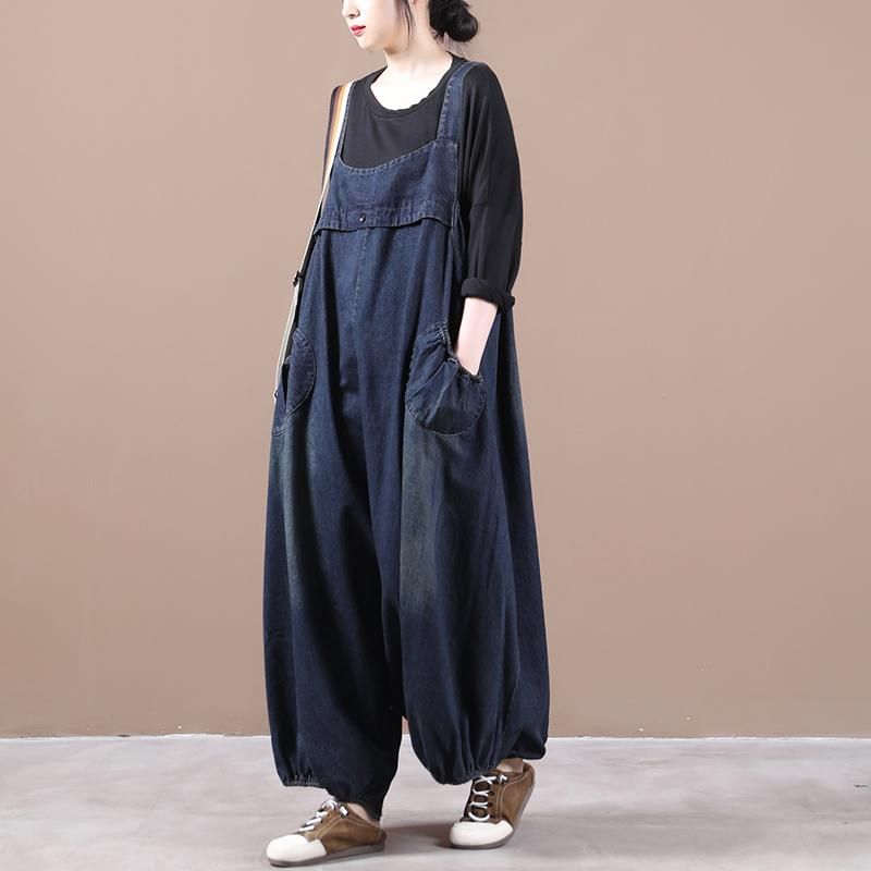 Løs Denim Jumpsuit