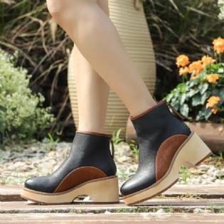 Dame Vintage Autumn Thick Slipsole Støvler