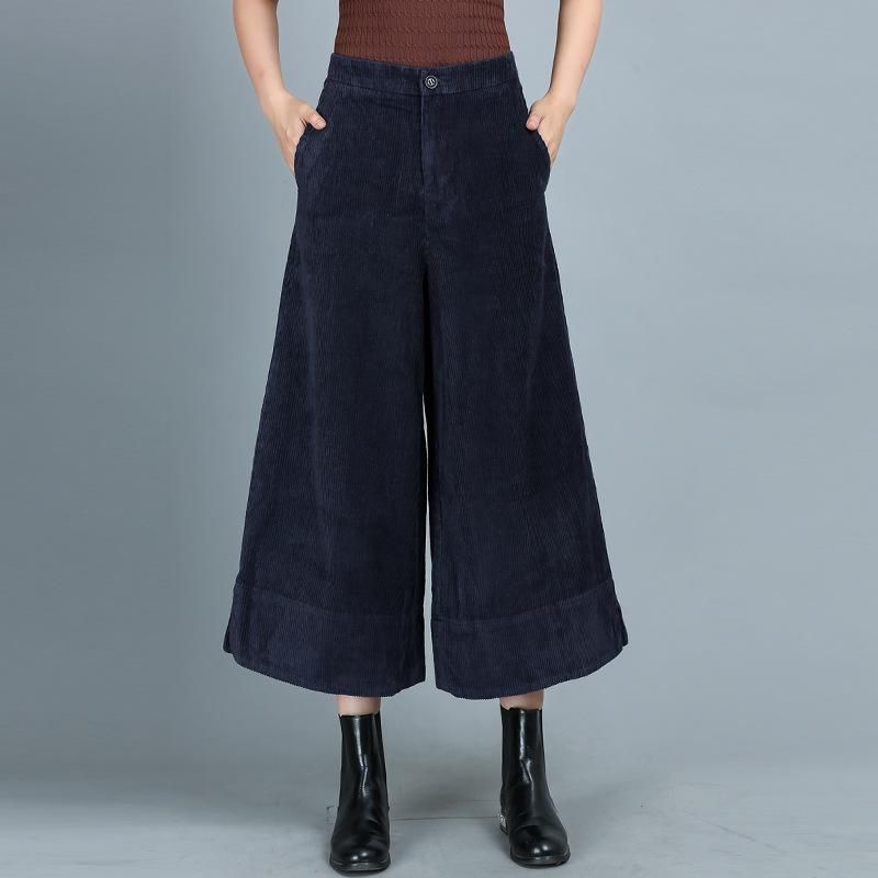 Bomuld Corduroy High Waist Bukser