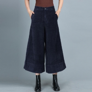 Bomuld Corduroy High Waist Bukser