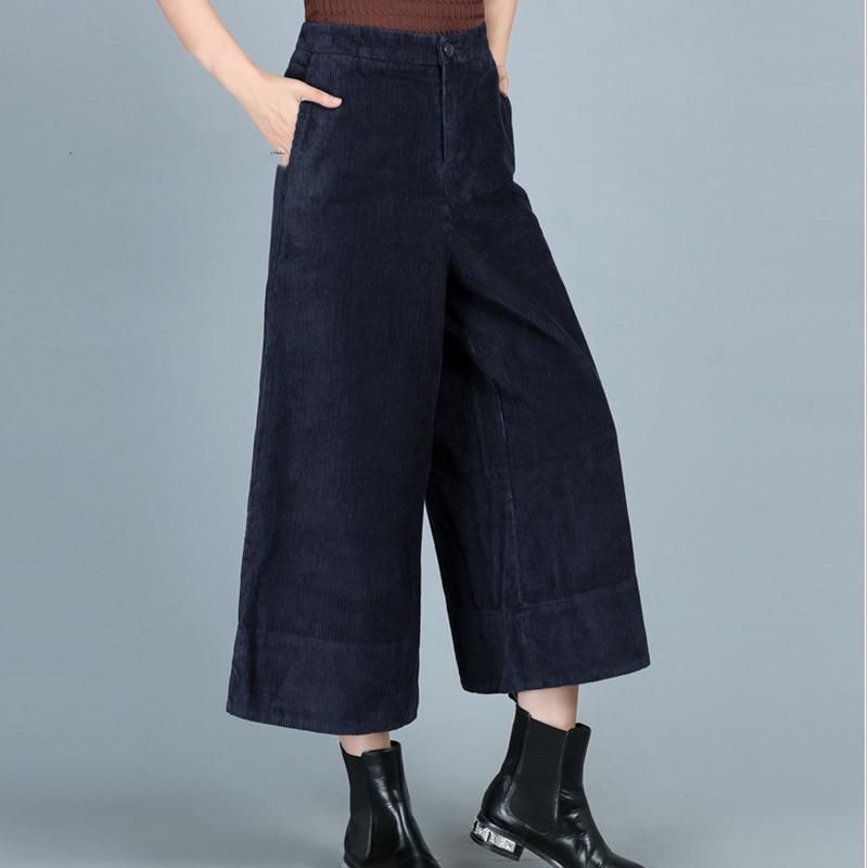 Bomuld Corduroy High Waist Bukser