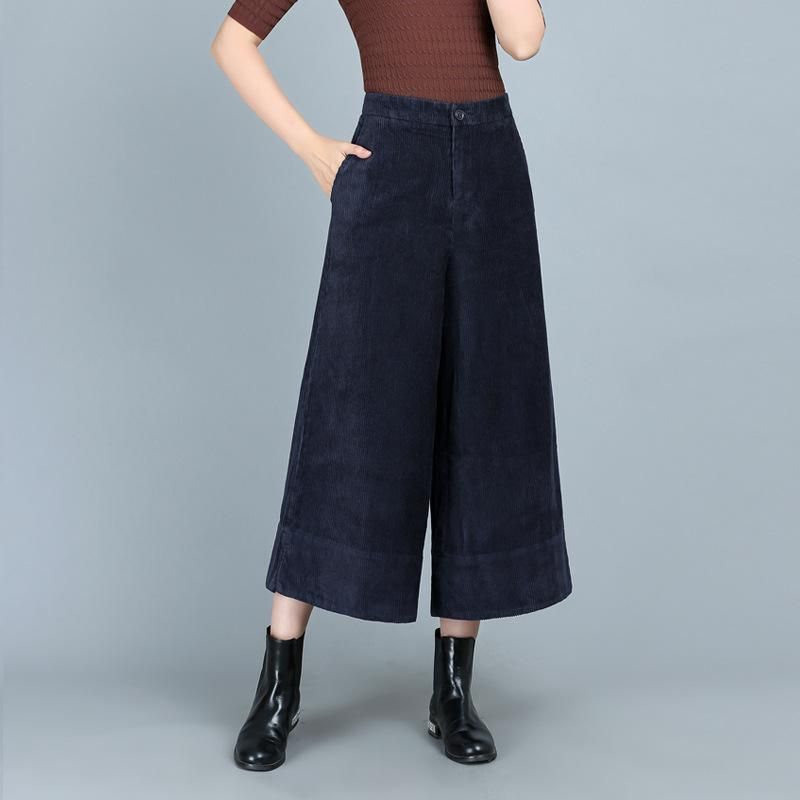 Bomuld Corduroy High Waist Bukser