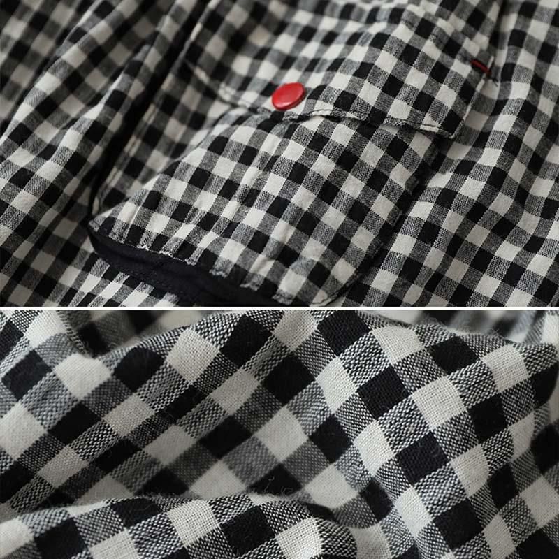 Bomuld Linned Casual Plaid Harem Bukser