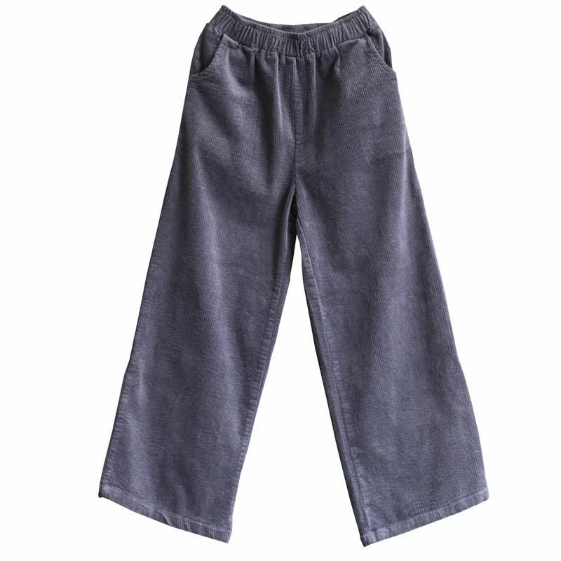 Corduroy Casual Wide Leg Pants Spring