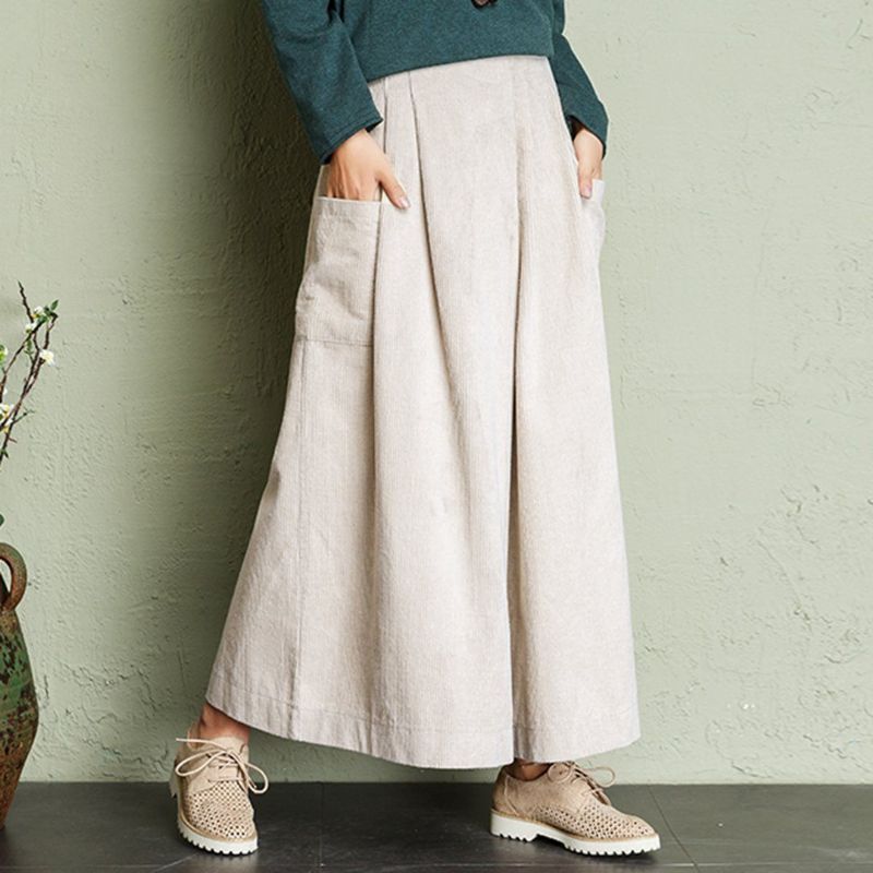 Corduroy Wide Leg Bukser