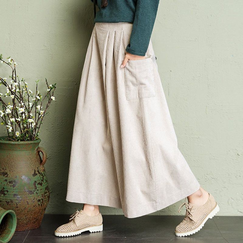 Corduroy Wide Leg Bukser