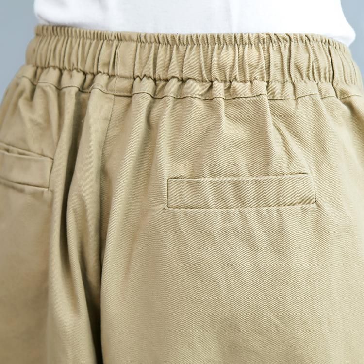 Elastisk Talje Casual Wild Leg Bukser-khaki