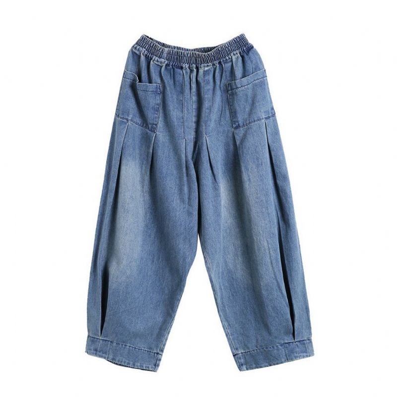 Loose Retro Sand Mopping Casual Denimbukser