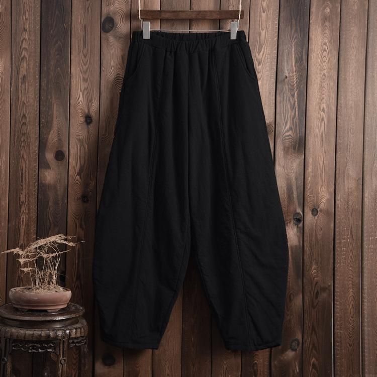 Plus Size Winter Retro Bloomers Bomuldspolstrede Bukser