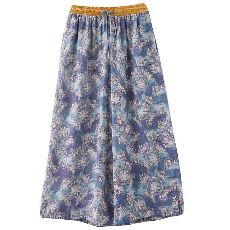 Retro Loose Wide Leg Bomuld Hørbukser