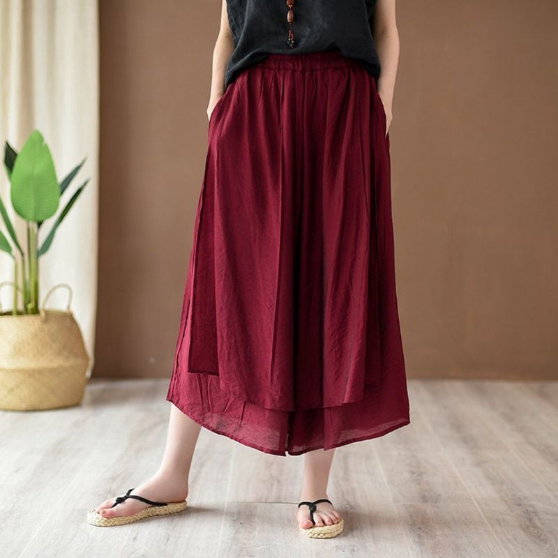 Solid Tiered Buks Culottes