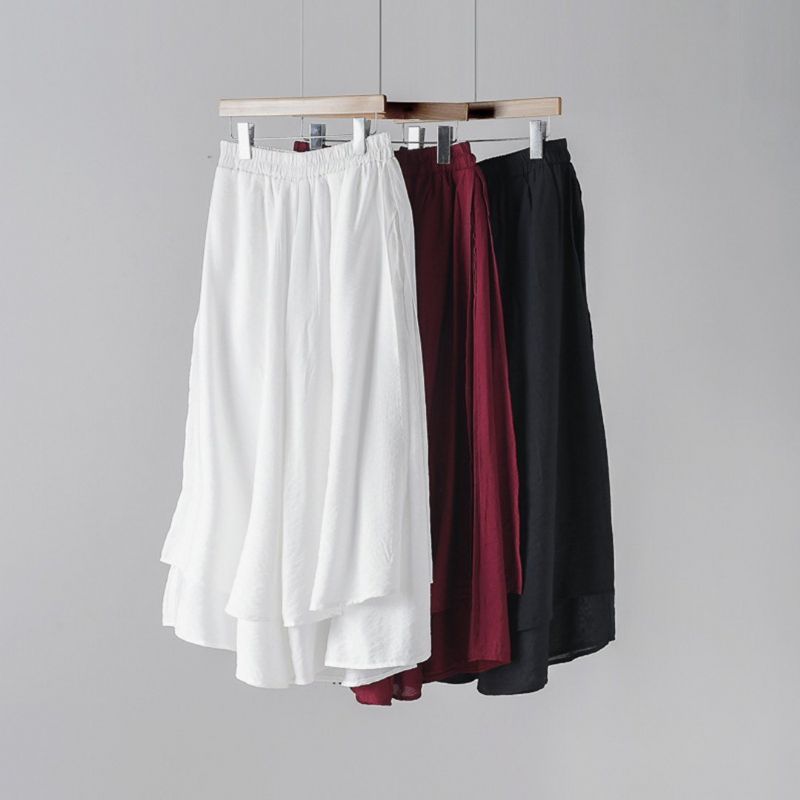 Solid Tiered Buks Culottes