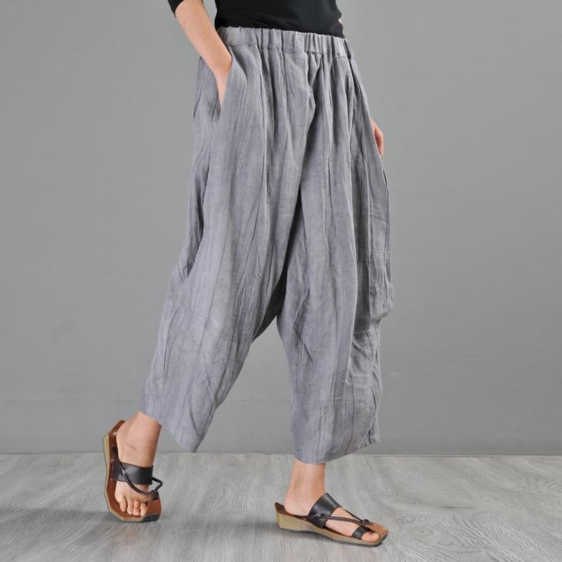 Sommer Nye Linen Retro Casual Loose Bukser