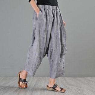 Sommer Nye Linen Retro Casual Loose Bukser