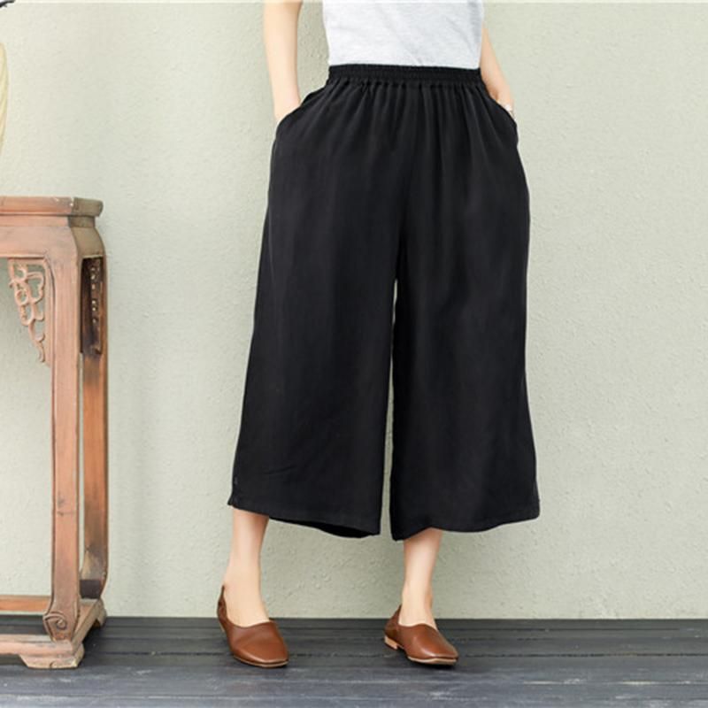 Sommer Retro Loose Wide Leg Bukser