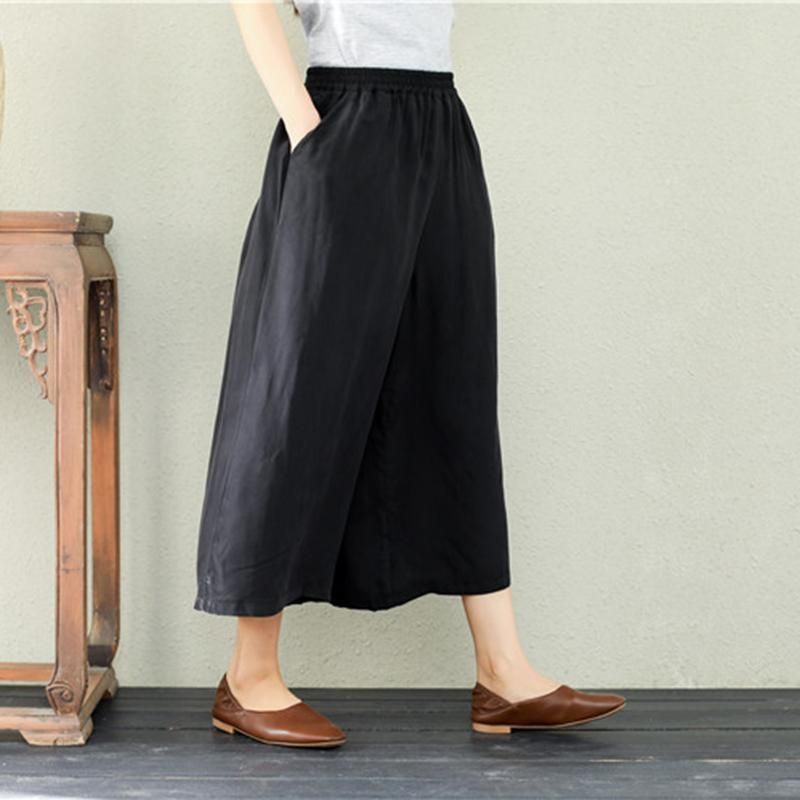 Sommer Retro Loose Wide Leg Bukser