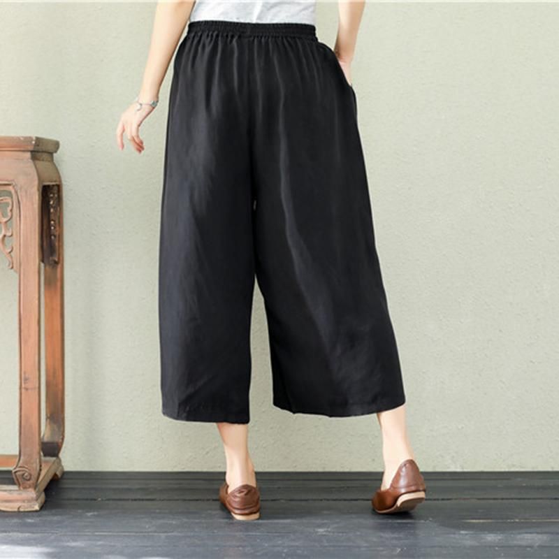 Sommer Retro Loose Wide Leg Bukser