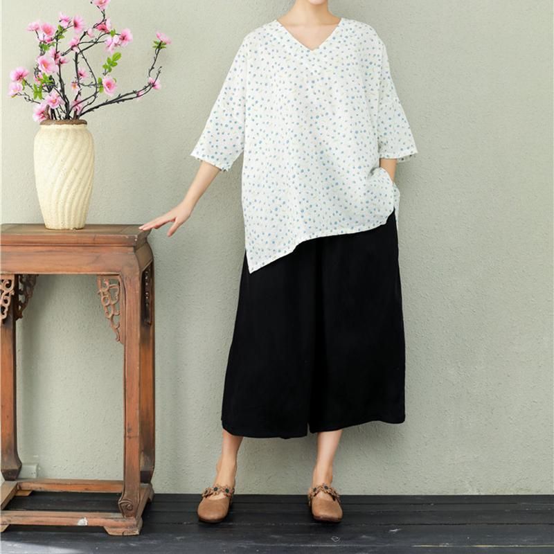 Sommer Retro Loose Wide Leg Bukser