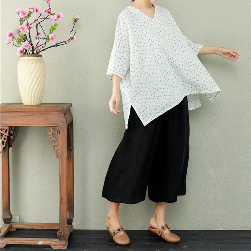 Sommer Retro Loose Wide Leg Bukser