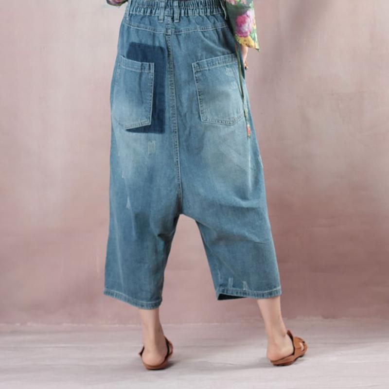 Spring Loose Denim Brede Ben Damebukser