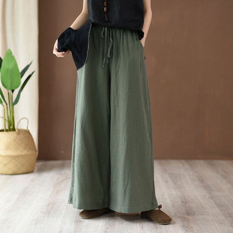 Tie-up Bomuld Linned Culottes Bukser