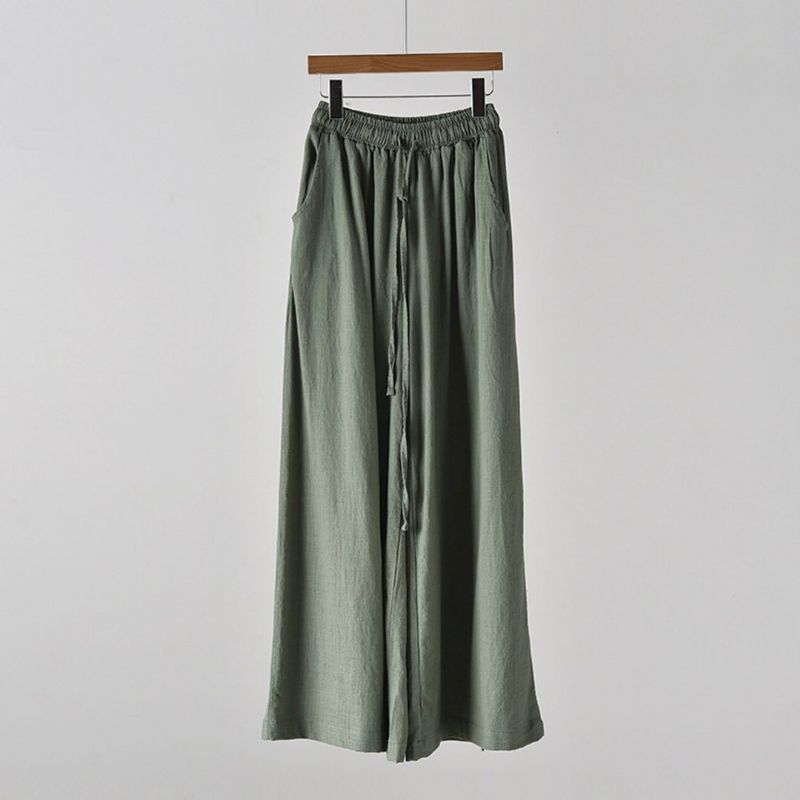 Tie-up Bomuld Linned Culottes Bukser