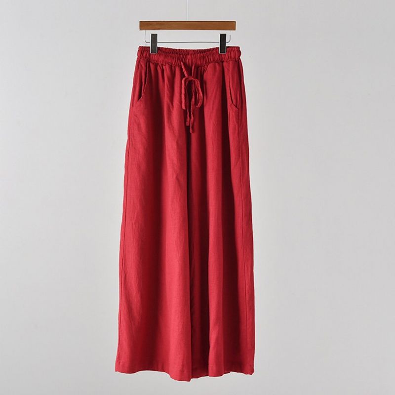 Tie-up Bomuld Linned Culottes Bukser