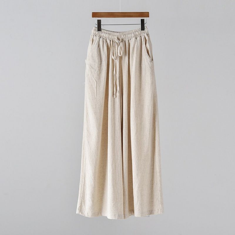 Tie-up Bomuld Linned Culottes Bukser