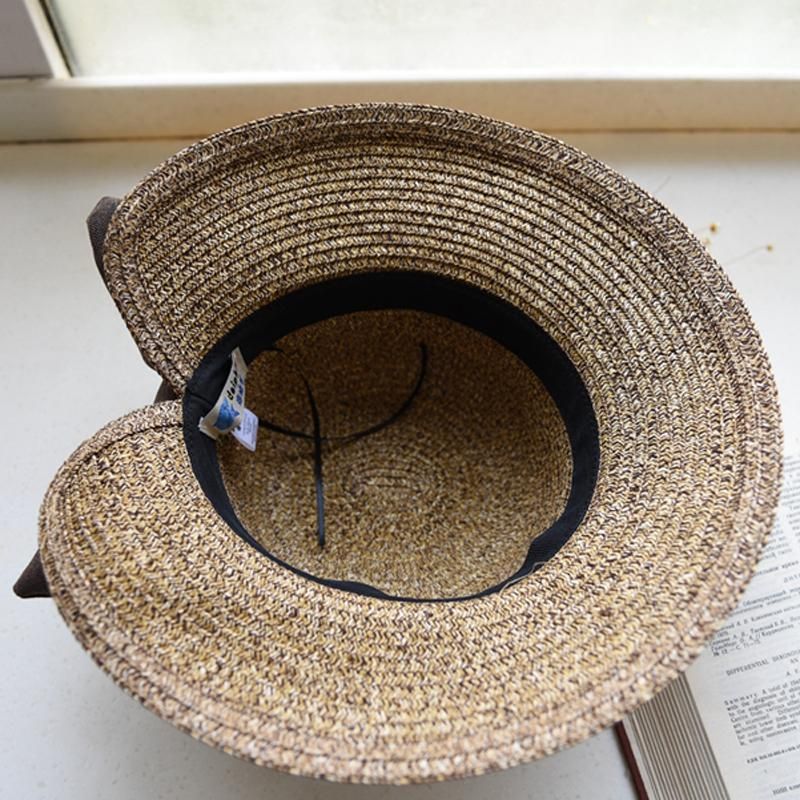 Fashion Sweet Big Bow Knot Beach Sun Straw Hat