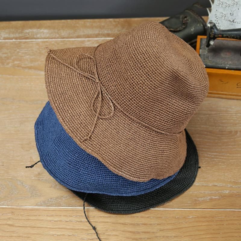 Sommer Straw Bowknot Strandhat