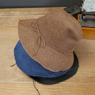 Sommer Straw Bowknot Strandhat