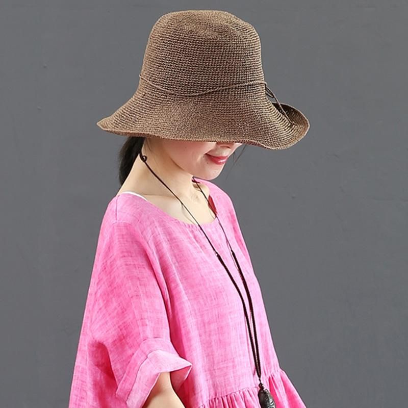 Sommer Straw Bowknot Strandhat