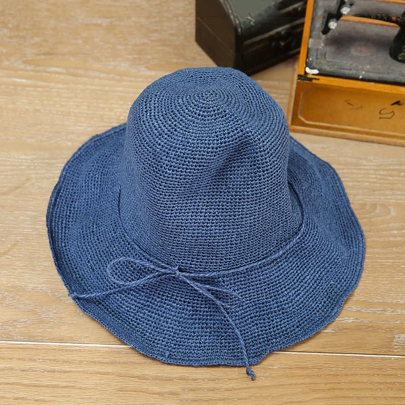 Sommer Straw Bowknot Strandhat