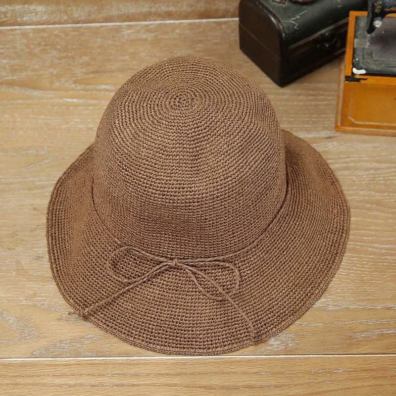 Sommer Straw Bowknot Strandhat