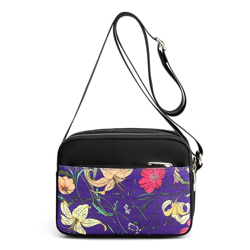 Casual Retro Blomsterprint Canvas Mini Taske