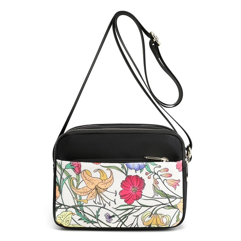 Casual Retro Blomsterprint Canvas Mini Taske