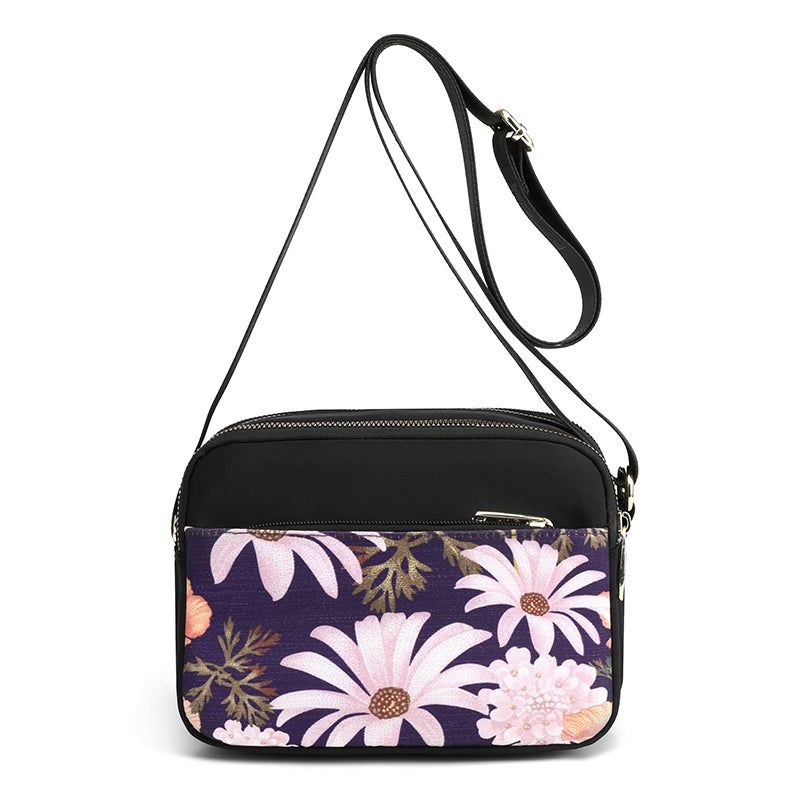 Casual Retro Blomsterprint Canvas Mini Taske