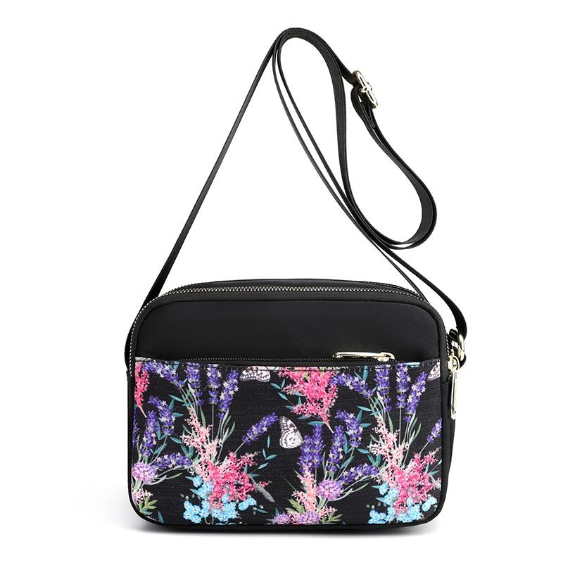 Casual Retro Blomsterprint Canvas Mini Taske