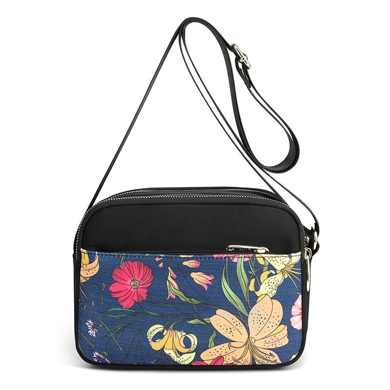 Casual Retro Blomsterprint Canvas Mini Taske