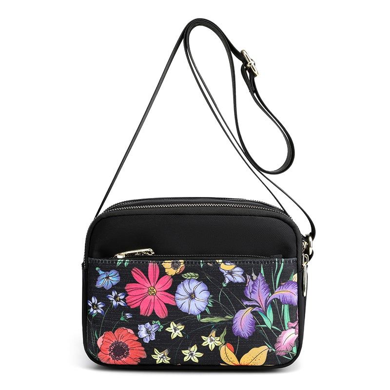 Casual Retro Blomsterprint Canvas Mini Taske